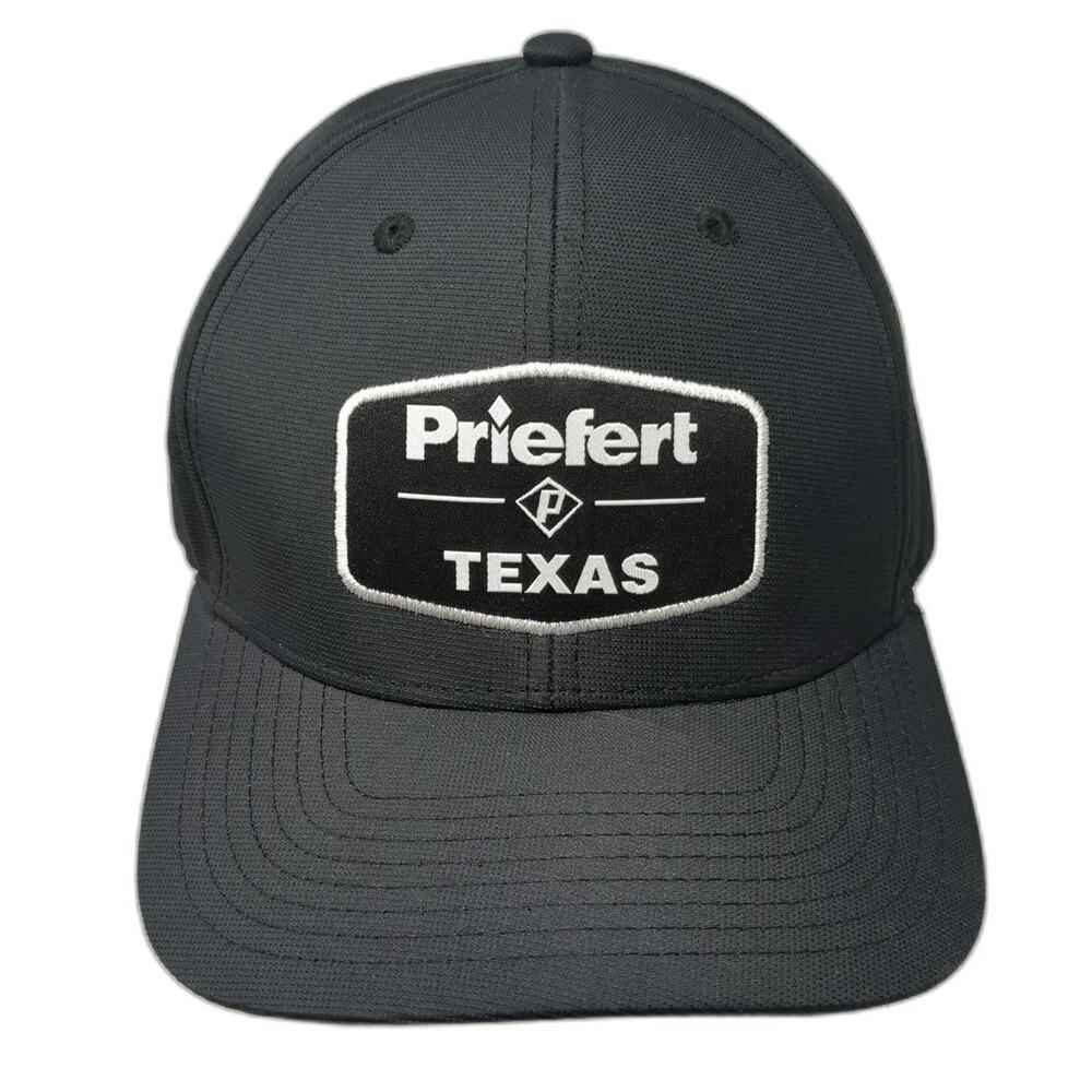 Priefert Texas Patch Snapback Hat Black One Size Structured Polyester Cap Logo